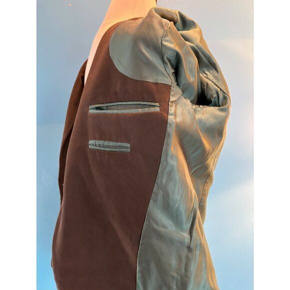 AX ARMANI EXCHANGE Sport Coat Blazer Single Vent Brown Cotton 1 Button Close XL - Picture 10 of 11